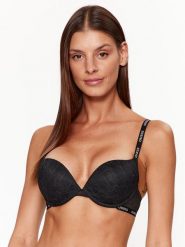 Guess Biustonosz push-up O3BC17 KBXA0 Czarny. Czarne biustonosze Guess, z aplikacjami, z syntetyku. Za 129.99 zł.