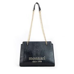 Torebka Monnari. Czarne torebki klasyczne Monnari, bez wzorów, klasyczne, bez dodatków. Za 119.99 zł.
