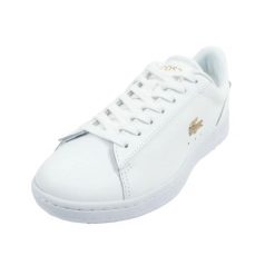 Damskie Skórzane Buty Treningowe Carnaby Set. Białe buty treningowe Lacoste, bez wzorów, z materiału, bez zapięcia. Za 689.99 zł.