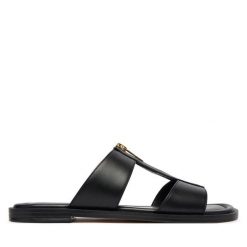 Klapki MICHAEL Michael Kors. Czarne klapki MICHAEL Michael Kors, bez wzorów, bez obcasa, bez zapięcia. Za 529.99 zł.