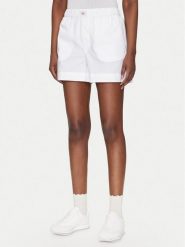 Calvin Klein Jeans Szorty materiałowe J20J225218 Biały Relaxed Fit. Białe szorty Calvin Klein Jeans, bez wzorów, z bawełny. Za 269.99 zł.