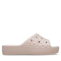 Klapki Crocs. Czerwone klapki Crocs, bez wzorów, bez obcasa, bez zapięcia. Za 239.99 zł.
