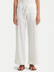 Lauren Ralph Lauren Spodnie materiałowe 200735138001 Biały Wide Leg. Białe spodnie materiałowe Lauren Ralph Lauren, bez wzorów, ze lnu. Za 599.99 zł.