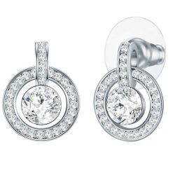 Lulu & Jane Kolczyki Stop metali Srebrny 1 ct Damski. Szare kolczyki Lulu & Jane, z kryształem, srebrne. Za 99.99 zł.