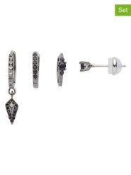 U.S. Polo Assn. Kolczyki (4 szt.) z kryształami rozmiar: onesize. Czarne kolczyki U.S. Polo Assn., z kryształem, metalowe. Za 130.81 zł.