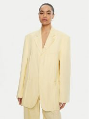 JACQUEMUS Marynarka 22E213JA101 Żółty Regular Fit. Żółte marynarki i żakiety JACQUEMUS, bez wzorów, z wiskozy, bez ramiączek. Za 2,659.00 zł.