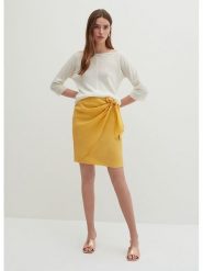STEFANEL Spódnica w kolorze żółtym rozmiar: 34. Żółte spódnice Stefanel, bez wzorów, mini. Za 173.99 zł.