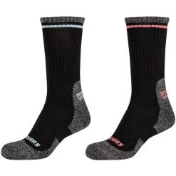 Skarpetki sportowe dla dorosłych 2PPK Women Trail Wool Socks. Czerwone skarpetki Skechers, bez wzorów, z elastanu. Za 89.99 zł.