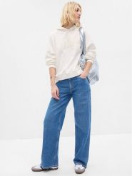 Gap Bluza 729733-05 Biały Regular Fit. Białe bluzy GAP, l, bez wzorów, z bawełny, bez kaptura. Za 149.99 zł.