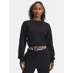 Bluza Damska UA Icon Vida Flc Crew 6003675-004. Czarne bluzy Under Armour, bez wzorów, bez ramiączek, bez kaptura. Za 129.99 zł.
