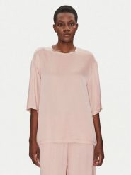 ViCOLO Bluzka TD0013 Różowy Relaxed Fit. Czerwone bluzki ViCOLO, l, bez wzorów, z wiskozy, bez kołnierzyka, bez ramiączek. Za 149.99 zł.