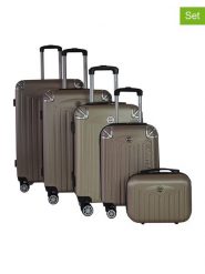 Geographical Norway 5-częściowy zestaw "Softless" w kolorze khaki rozmiar: onesize. Brązowe walizki Geographical Norway. Za 543.99 zł.