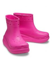 Crocs Kalosze "Crush" w kolorze różowym rozmiar: 41/42. Różowe kalosze Crocs, bez wzorów, z materiału, bez zapięcia. Za 234.95 zł.