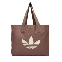 Torebka adidas. Brązowe shopper bag adidas, bez wzorów, bez dodatków. Za 109.99 zł.