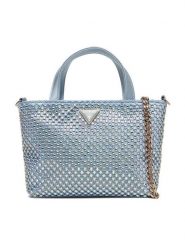 Guess Torebka 181093 Błękitny. Niebieskie kopertówki Guess, z aplikacjami, z materiału, wizytowe, bez dodatków. Za 589.99 zł.