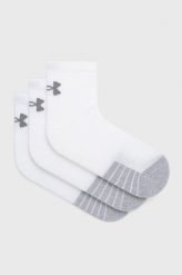 Under Armour skarpetki kolor biały. Białe skarpetki Under Armour, bez wzorów, z materiału. W wyprzedaży za 61.99 zł.