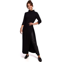 BE Tunika Model B163 Black. Czarne tuniki Be, bez wzorów, bez kołnierzyka, bez ramiączek. Za 204.44 zł.