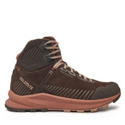 Trekkingi Dolomite. Brązowe buty trekkingowe Dolomite, bez zapięcia. Za 609.99 zł.