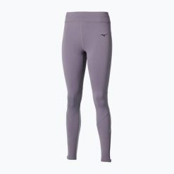 Legginsy do biegania damskie Mizuno Active Warmalite Long. Szare legginsy Mizuno, bez wzorów, sportowe. Za 149.99 zł.