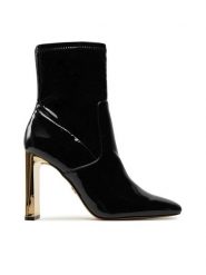 Aldo Botki Talobreclya 13838709 Czarny. Czarne botki Aldo, bez wzorów, ze skóry, bez obcasa, na słupku, bez zapięcia. Za 299.99 zł.
