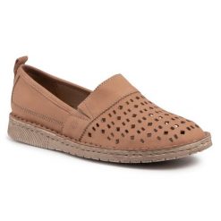 Półbuty Josef Seibel. Brązowe półbuty wsuwane Josef Seibel, bez wzorów, bez obcasa, na płaskiej podeszwie. Za 249.99 zł.