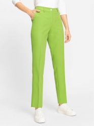 Olsen Chinosy 14000500 Zielony Slim Fit. Zielone chinosy Olsen, bez wzorów, z syntetyku. Za 499.99 zł.