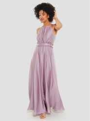 Swing Sukienka wieczorowa 5AE00900 Różowy Regular Fit. Czerwone sukienki Swing, bez wzorów, z syntetyku, wizytowe, bez kołnierzyka, bez ramiączek. Za 939.99 zł.