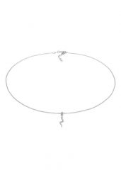 Elli Damski Choker Wąż Nowoczesny w srebrze próby 925 Naszyjniki 1 ct. Szare naszyjniki Elli, z materiału, srebrne. Za 283.99 zł.