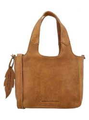 HIDE & STITCHES Skórzana torebka w kolorze jasnobrązowym - 22 x 18 x 12 cm rozmiar: onesize. Brązowe torebki klasyczne HIDE & STITCHES, bez wzorów, z materiału, przez ramię, bez dodatków. Za 304.99 zł.