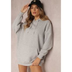 Jasnoszara Bluza z Kapturem Foss. Szare bluzy Renee, m, bez wzorów, z dzianiny, casualowe, bez ramiączek, z kapturem. Za 79.99 zł.