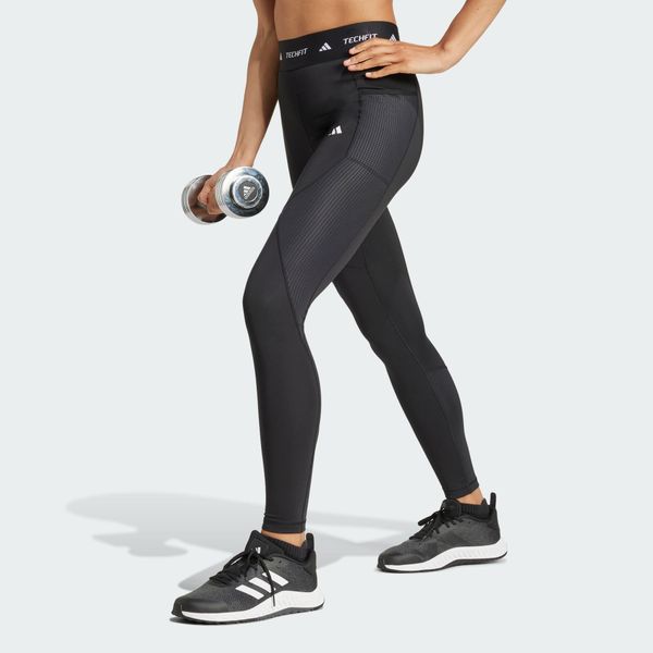 Legginsy Techfit COLD.RDY Full-Length. Czarne bielizna termoaktywna damska adidas, bez wzorów, z materiału, bez ramiączek, techfit (adidas). Za 349.00 zł.