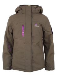 Peak Mountain Parka w kolorze brązowym rozmiar: 164. Brązowe płaszcze Peak Mountain, bez wzorów, bez kaptura. Za 154.43 zł.