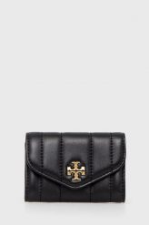 Tory Burch portfel skórzany damski kolor czarny. Czarne portfele Tory Burch, bez wzorów. Za 819.99 zł.