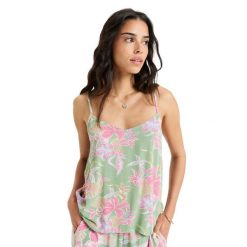 Top na ramiączkach dla Kobiety HIBISCUS ISLAND. Zielone topy Roxy, m, bez wzorów, z materiału, bez kołnierzyka, bez ramiączek. Za 179.99 zł.