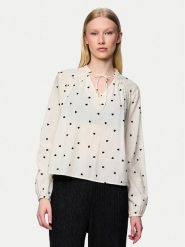 Pieces Bluzka 17151639 Écru Regular Fit. Bluzki Pieces, l, bez wzorów, z bawełny, bez kołnierzyka, bez ramiączek. Za 89.99 zł.