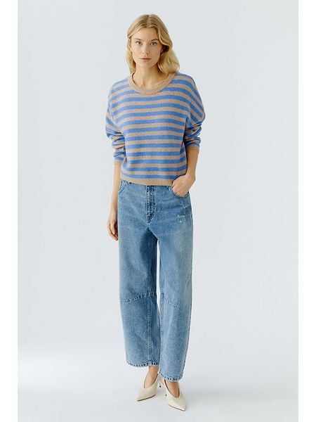 Oui Sweter w kolorze karmelowo-niebieskim rozmiar: 44. Brązowe swetry Oui, bez wzorów, z wełny, bez ramiączek. Za 312.58 zł.