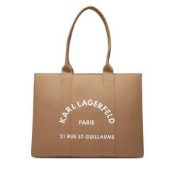 Torebka KARL LAGERFELD. Brązowe torebki klasyczne KARL LAGERFELD, bez wzorów, klasyczne, bez dodatków. Za 379.99 zł.