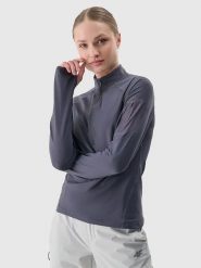 4F Koszulka funkcyjna w kolorze granatowym rozmiar: M. Niebieskie t-shirty sportowe 4f, m, bez wzorów, z materiału, bez ramiączek, outdoorowe. Za 83.81 zł.
