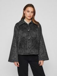 Vila Kurtka przejściowa w kolorze antracytowym rozmiar: 44. Czarne kurtki Vila, bez wzorów, bez kaptura. Za 162.49 zł.