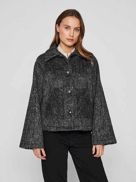 Vila Kurtka przejściowa w kolorze antracytowym rozmiar: 44. Czarne kurtki Vila, bez wzorów, bez kaptura. Za 162.49 zł.