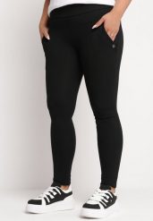 Czarne Spodnie Skinny z Napami Przy Biodrach Feliovena. Czarne jeansy Born2be, l, bez wzorów, z jeansu. Za 89.99 zł.