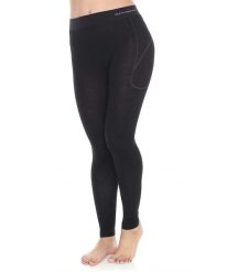 Legginsy wełniane z długą nogawką damskie Brubeck ACTIVE WOOL. Czarne legginsy Brubeck, bez wzorów, z dzianiny, długie. Za 183.49 zł.