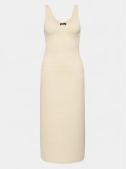 Gina Tricot Sukienka dzianinowa 19485 Écru Slim Fit. Sukienki Gina Tricot, xl, bez wzorów, z dzianiny, bez kołnierzyka, bez ramiączek. Za 139.99 zł.