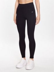 4F Legginsy 4FSS23TTIGF063 Czarny Slim Fit. Czarne legginsy 4f, bez wzorów, z bawełny. Za 99.99 zł.