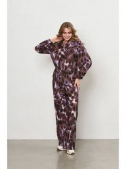 &Co Woman Spodnie w kolorze fioletowo-brązowym rozmiar: XXL. Brązowe spodnie materiałowe &Co Woman, bez wzorów, z materiału, z podwyższonym stanem. Za 239.86 zł.