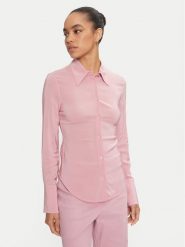 PINKO Koszula 100612 A1NI Różowy Regular Fit. Czerwone koszule Pinko, bez wzorów, z wiskozy, bez kołnierzyka, bez ramiączek. Za 289.99 zł.