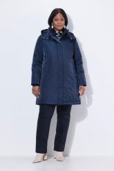 Damskie Kurtka z Sympatexu HYPRAR wodoodporna kieszenie na zamek kaptur. Niebieskie kurtki Ulla Popken, plus size, bez wzorów, z materiału, z kapturem. Za 1,399.99 zł.