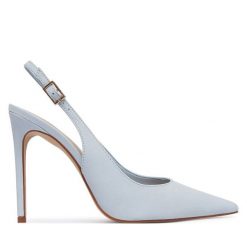 Szpilki Aldo. Niebieskie szpilki Aldo, bez wzorów, bez obcasa, na szpilce, bez zapięcia. Za 499.99 zł.