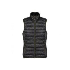 Damska lekka kurtka puchowa bez rękawów Kariban. Brązowe kurtki KARIBAN, bez wzorów, z puchu, bez kaptura. Za 223.00 zł.