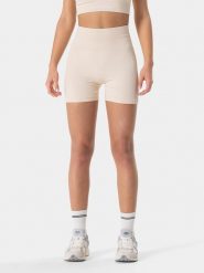 Carpatree Szorty sportowe "Allure" w kolorze beżowym rozmiar: L. Brązowe szorty sportowe Carpatree, bez wzorów, z materiału, z podwyższonym stanem, outdoorowe. Za 128.25 zł.